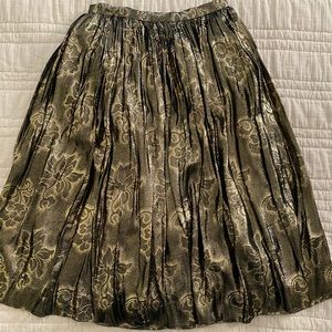 Black and Gold Metallic Skirt